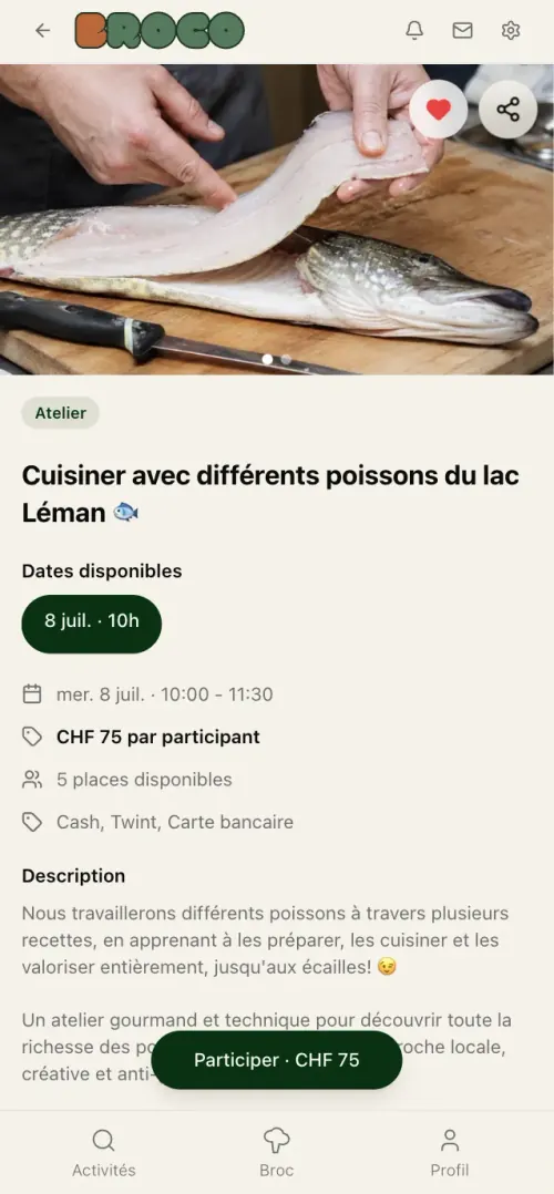 Une activité sur BROCO