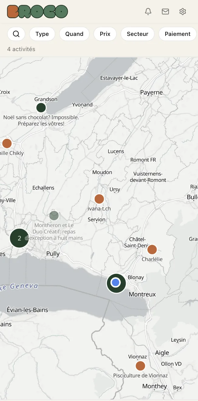 La carte du terroir sur BROCO